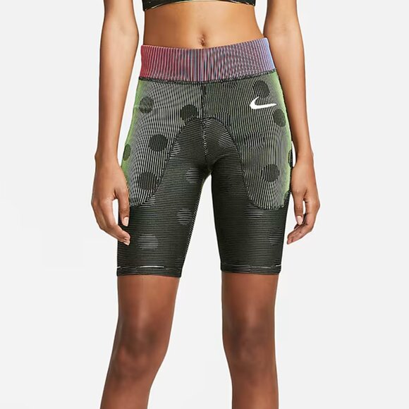 Nike x Off White Dri Fit Performance Fit Ribbed Polka Dot Athletic Bike Short L - Picture 1 of 1